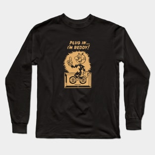 plug in reddy kilowatt brown Long Sleeve T-Shirt